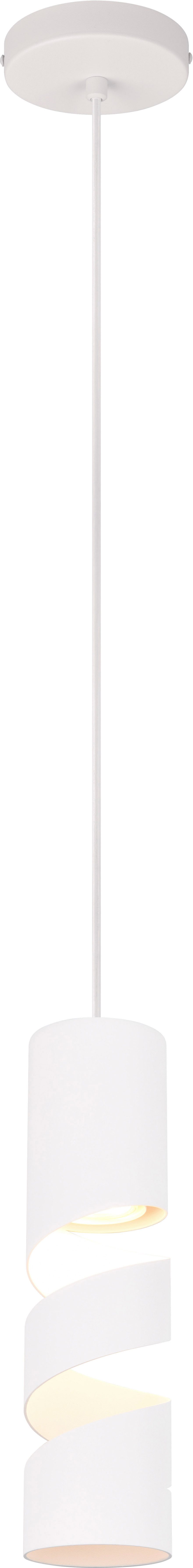 TRIO Leuchten Pendelleuchte STREAM, Hängelampe mit Metallschirm, exkl GU10 max 10W, Leuchtmittel wechselbar, warmweiß - kaltweiß, Höhe einstellbar max 150 cm, Moderne Hängeleuchte Wohnzimmer Büro