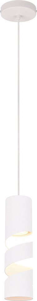 TRIO Leuchten Pendelleuchte STREAM, Hängelampe mit Metallschirm, exkl GU10 max 10W, Leuchtmittel wechselbar, warmweiß - kaltweiß, Höhe einstellbar max 150 cm, Moderne Hängeleuchte Wohnzimmer Büro