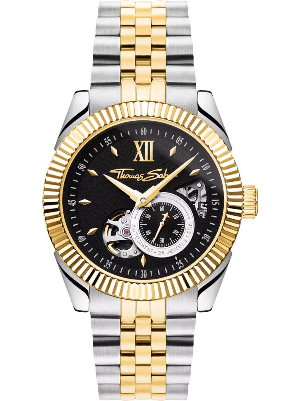 THOMAS SABO Automatikuhr Thomas Sabo WA0412-291-203 Herrenuhr Bicolour Automatik 41mm 5ATM Thomas Sabo WA0412-291-203 Herrenuhr Bicolour Automatik 41mm 5ATM