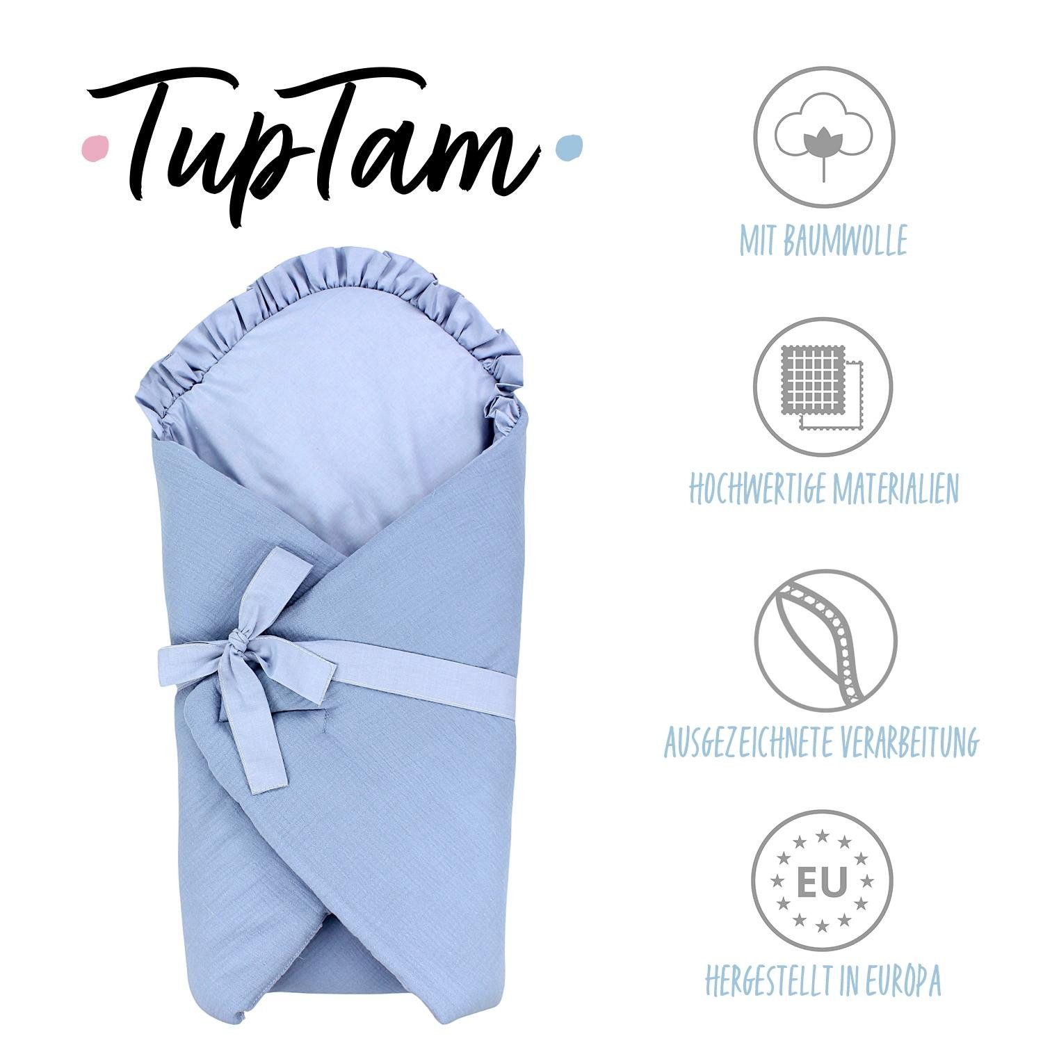 Einschlagdecke TupTam Unisex Baby Einschlagdecke mit Schleife, TupTam – Bild 2 von 5