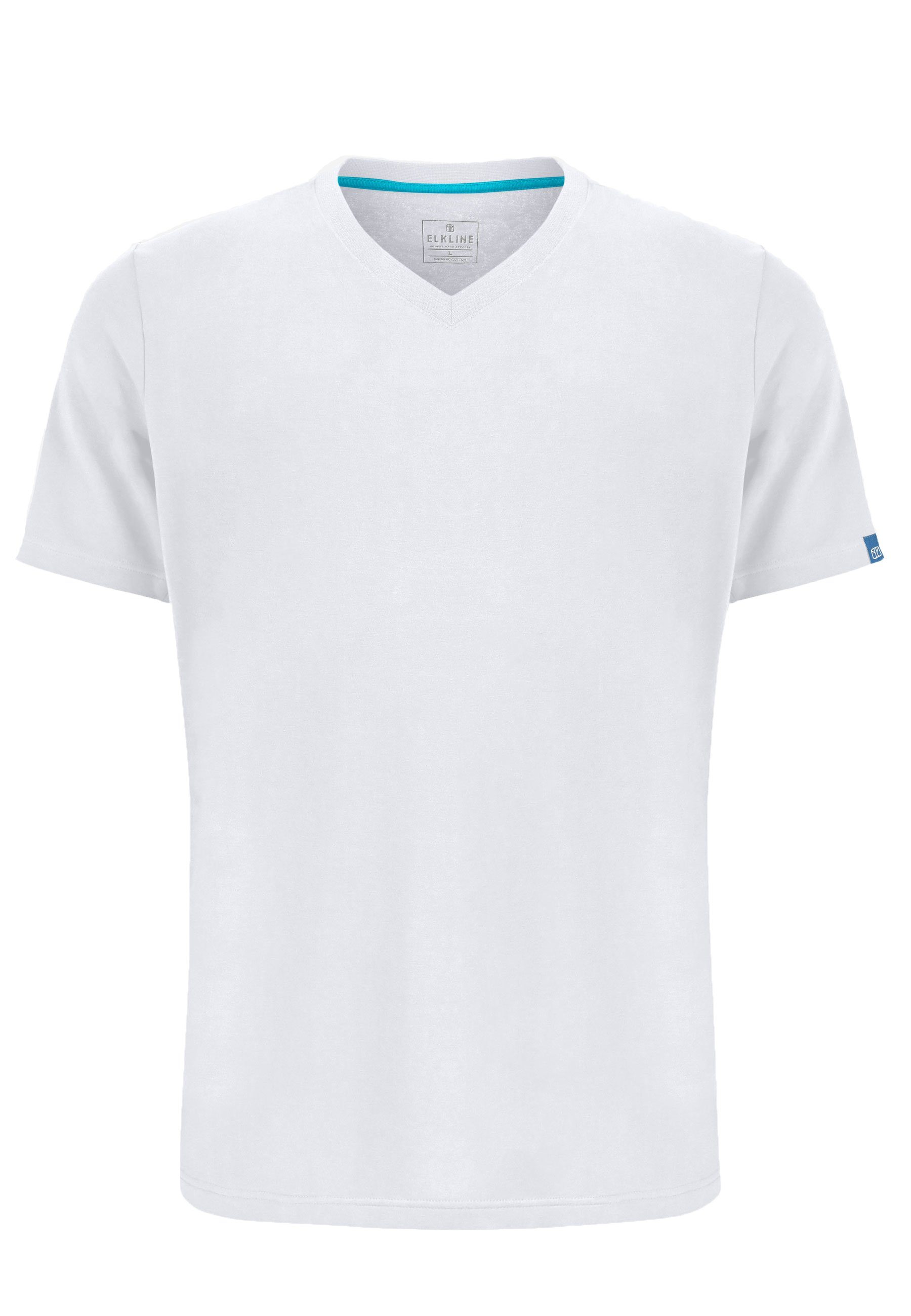 T-Shirt Elkline white V-Ausschnitt Be Must