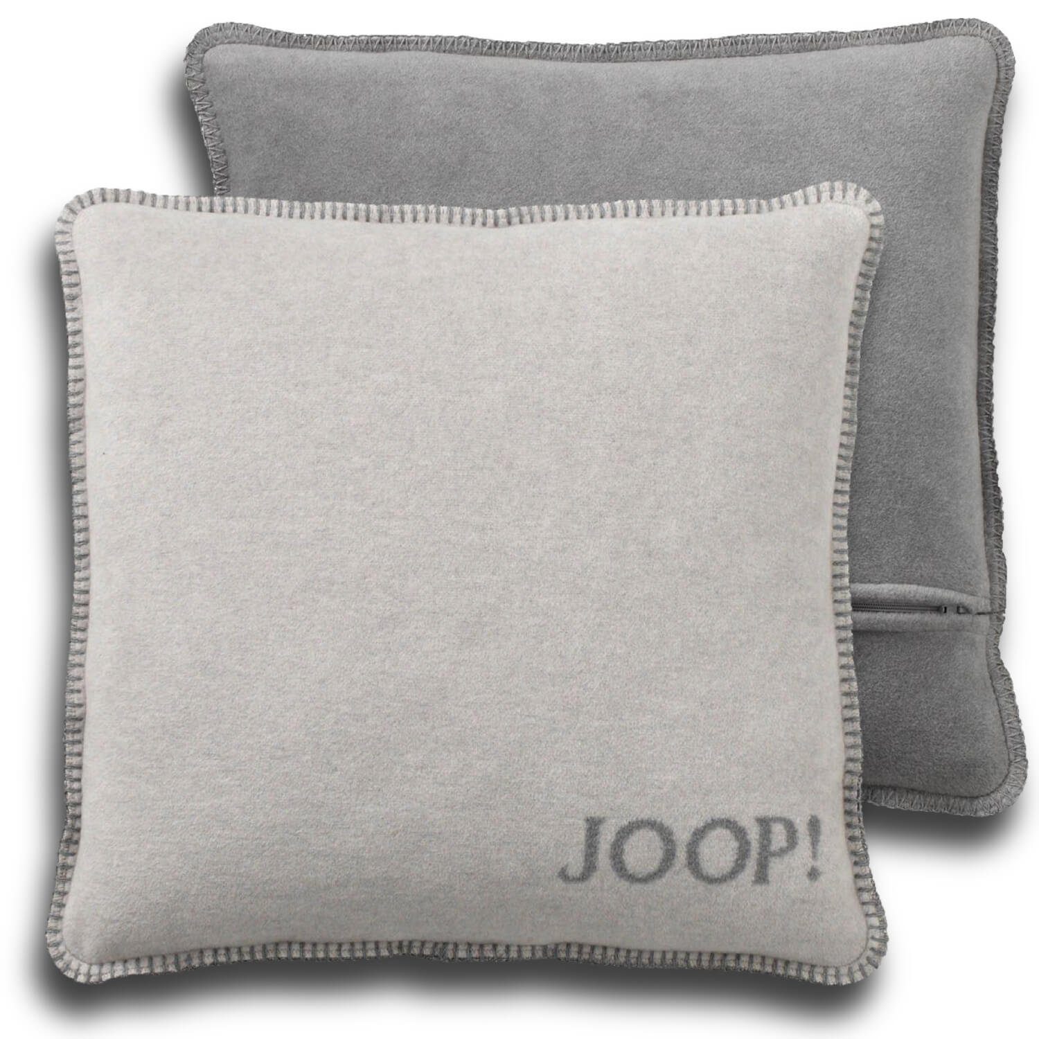 JOOP! Dekokissen Kissenhülle UNI Doubleface 50x50 cm, Joop!-Buchstaben, Wen günstig online kaufen