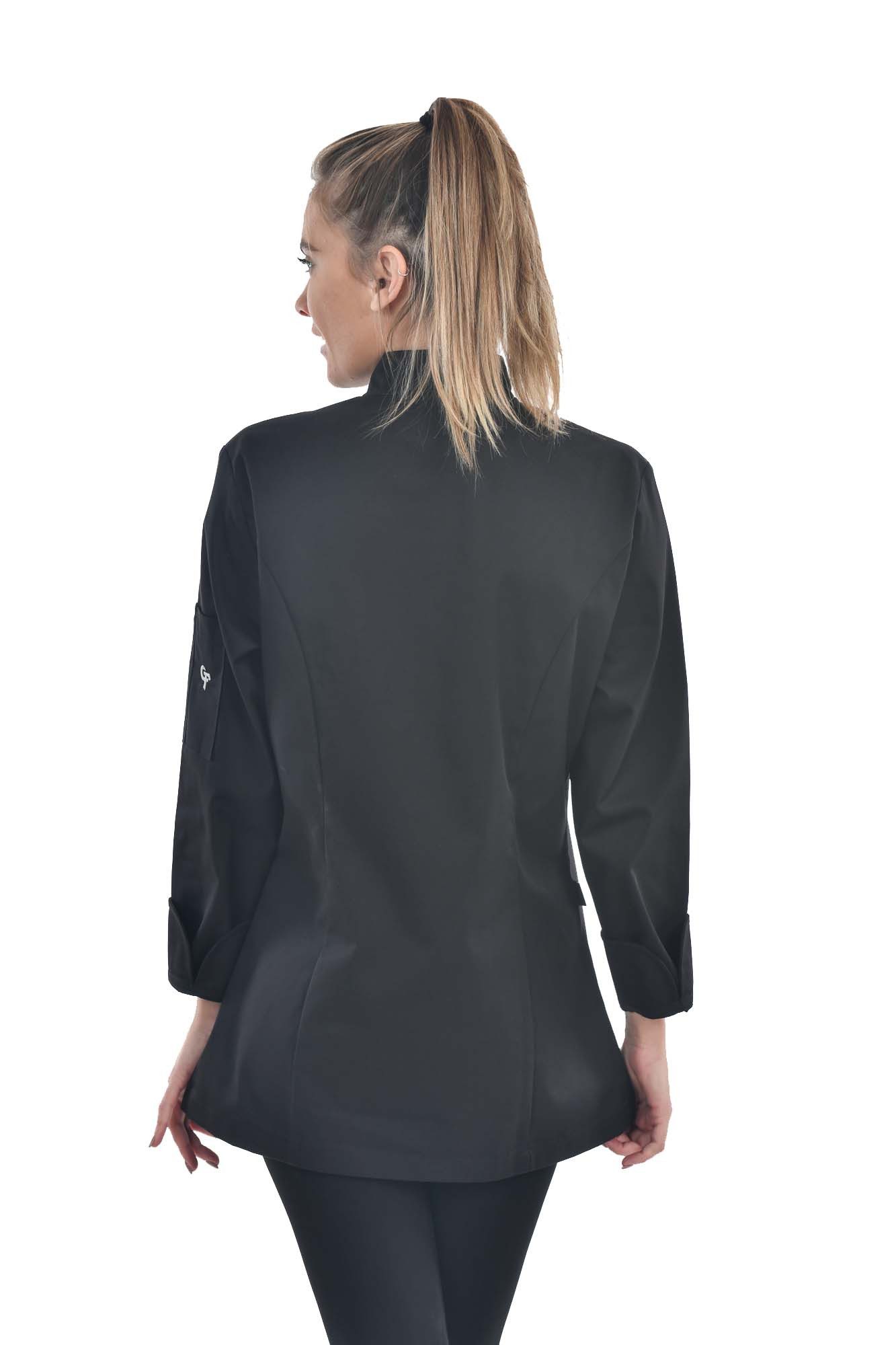 aurora Objektwäsche Kochjacke Hilton Cardone schwarz günstig online kaufen