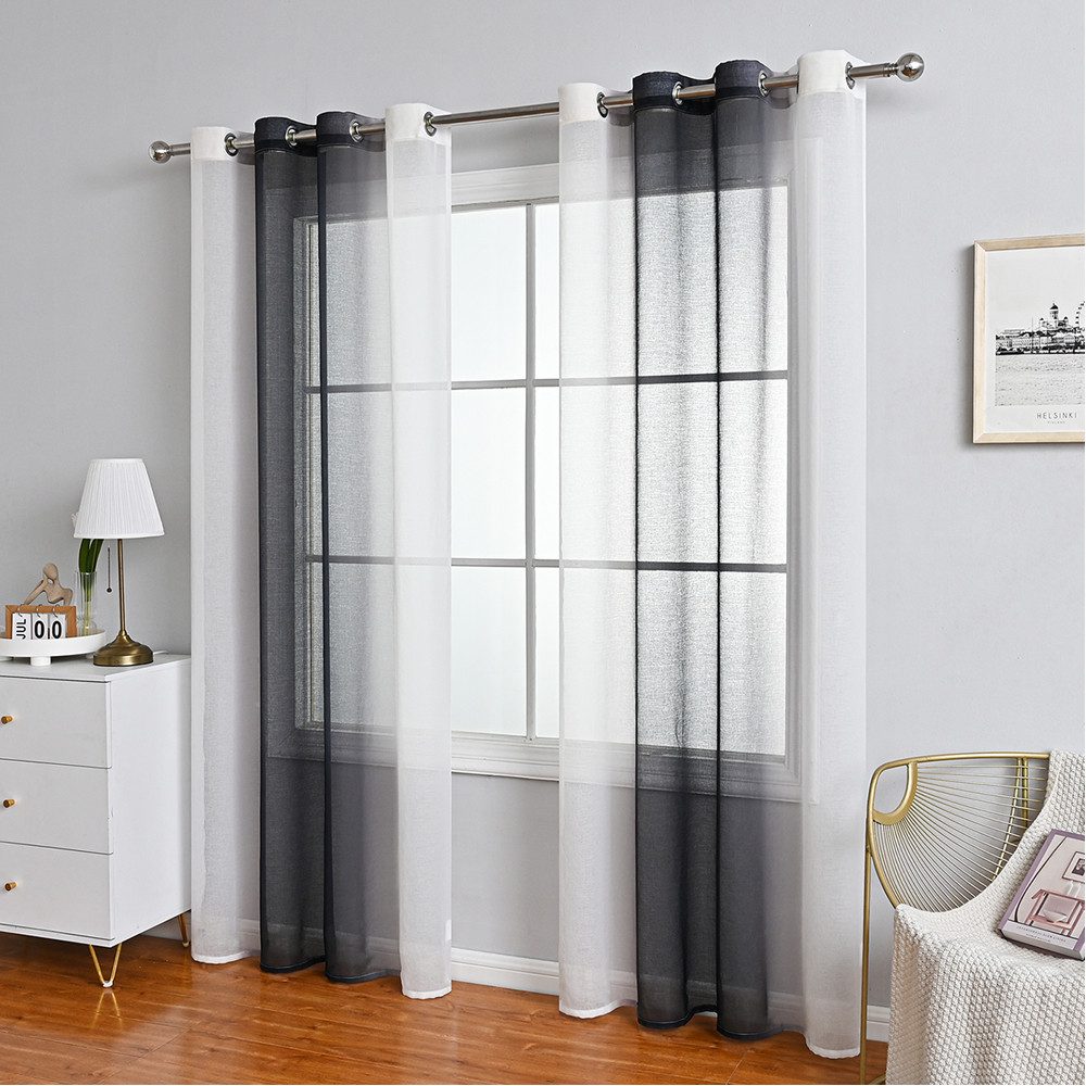 NUODWELL Gardine 2er Set Voile Vorhänge, günstig online kaufen