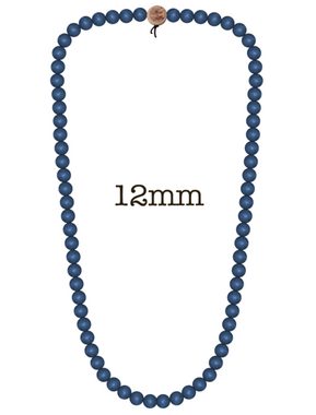 WOOD FELLAS Halsband »WOOD FELLAS Mode-Schmuck schöne Holz-Kette Deluxe Pearl Necklace Hals-Schmuck Blau«