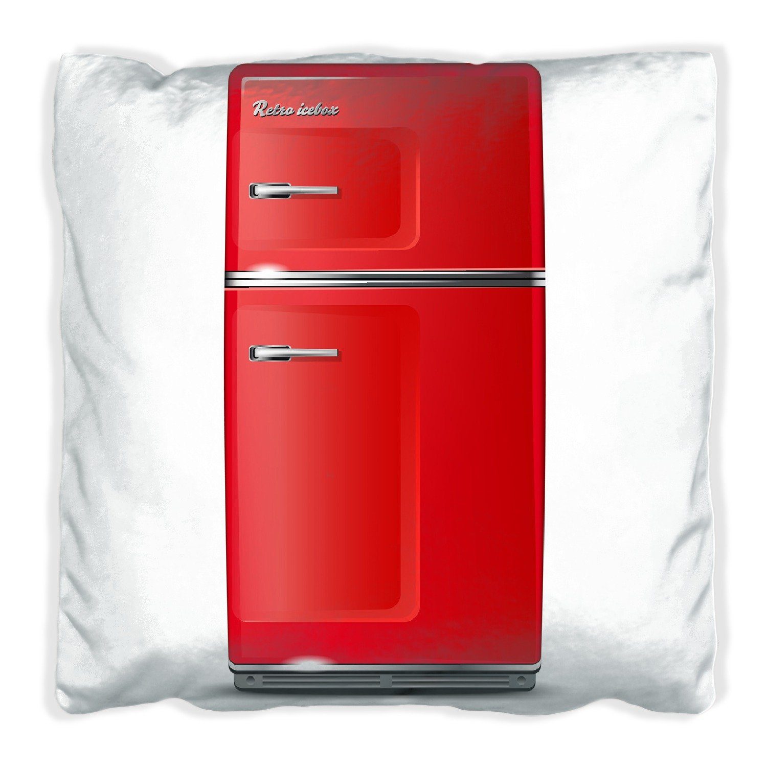 Dekokissen Kühlschrank, Wallario handgenäht Roter