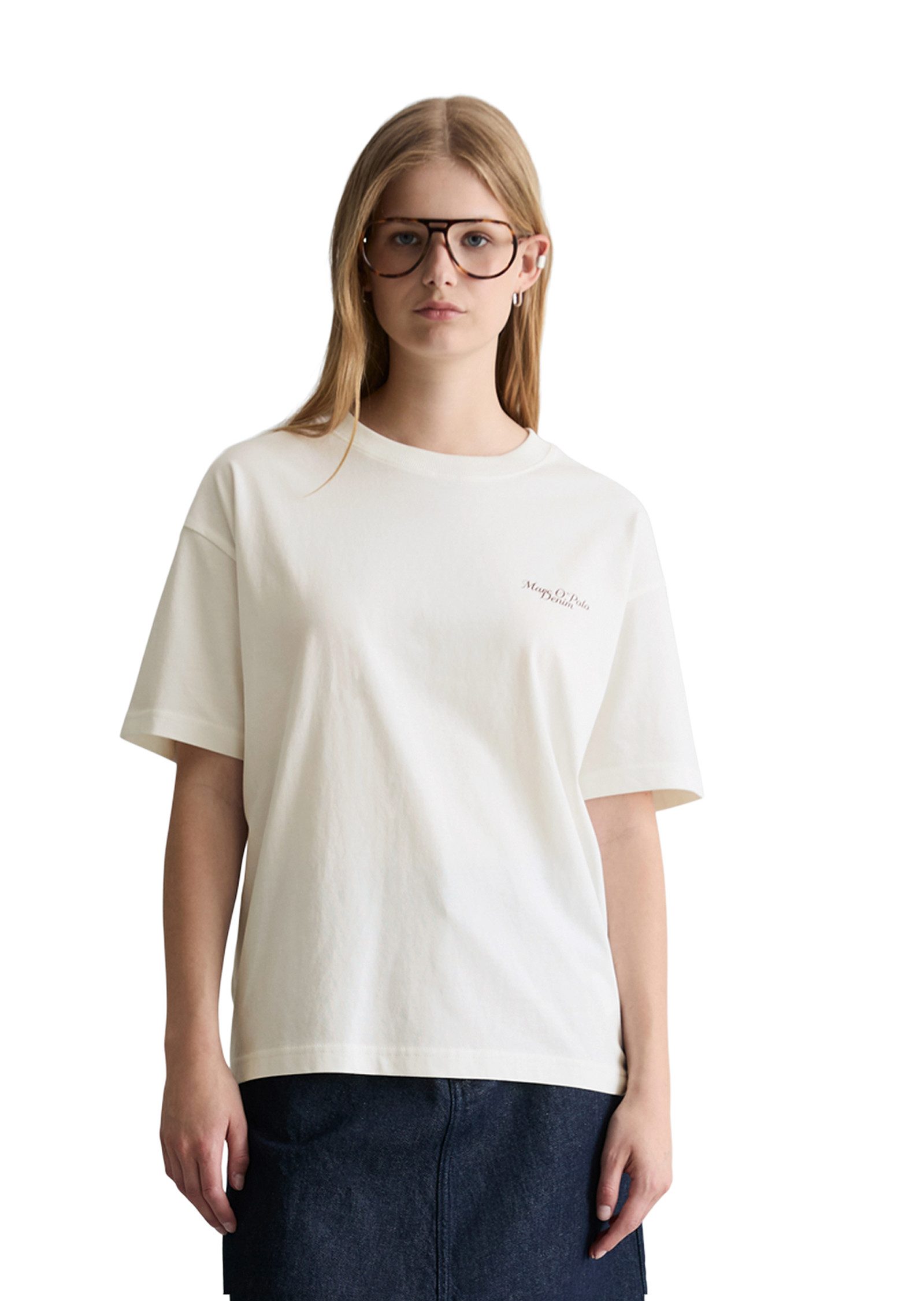 Marc O'Polo DENIM T-Shirt Logo-T-Shirt relaxed aus Organic Cotton