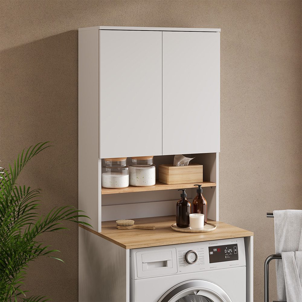 Vicco Waschmaschinenumbauschrank Viktor, Weiß/Artisan, 68 x 100.4 cm (1-St)