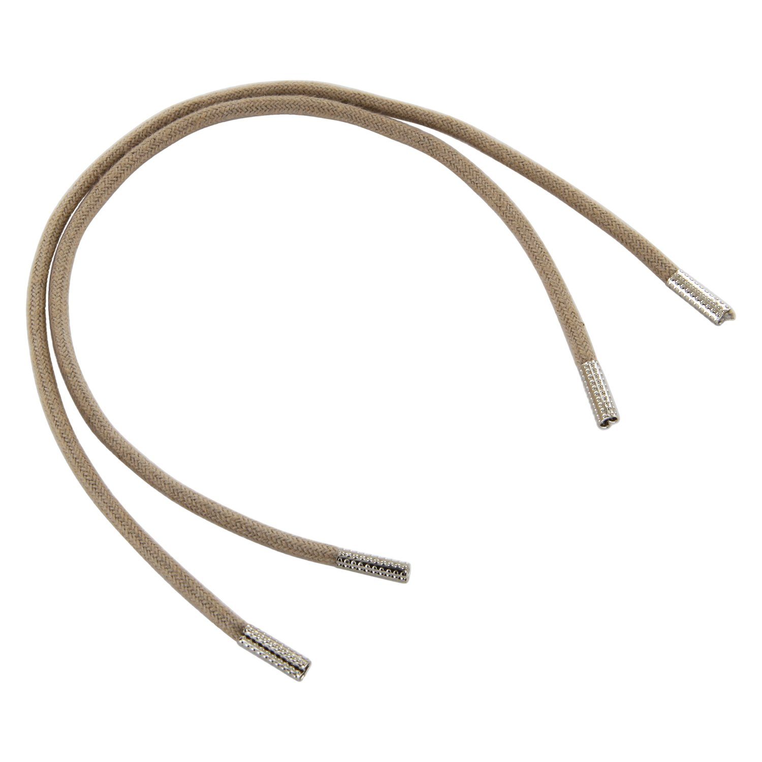 Rema Schnürsenkel Rema Schnürsenkel Hellbeige - rund - ca. 2,5 mm dünn für Sie nach Wunschlänge geschnitten und mit Metallenden versehen | Schnürsenkel