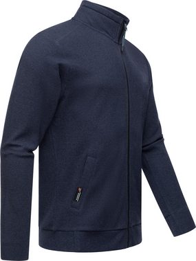 Ragwear Sweatjacke Carlow lässige Herren Kapuzenjacke mit Stehkragen