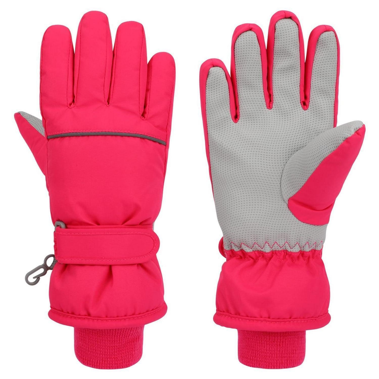 LuxusKollektion Skihandschuhe Ski Handschuhe Kinder Warm Wasserdicht ROSE M (1-St)