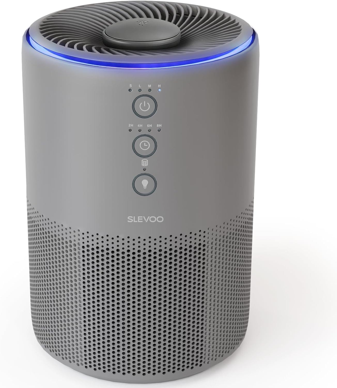 Slevoo Luftreiniger für Zuhause Tierhaarallergie 3in1 HEPA Filter CADR 200m³/h Schlafmodus, für 40 m² Räume, gegen Tierhaare, Rauch & Gerüche, energiesparend