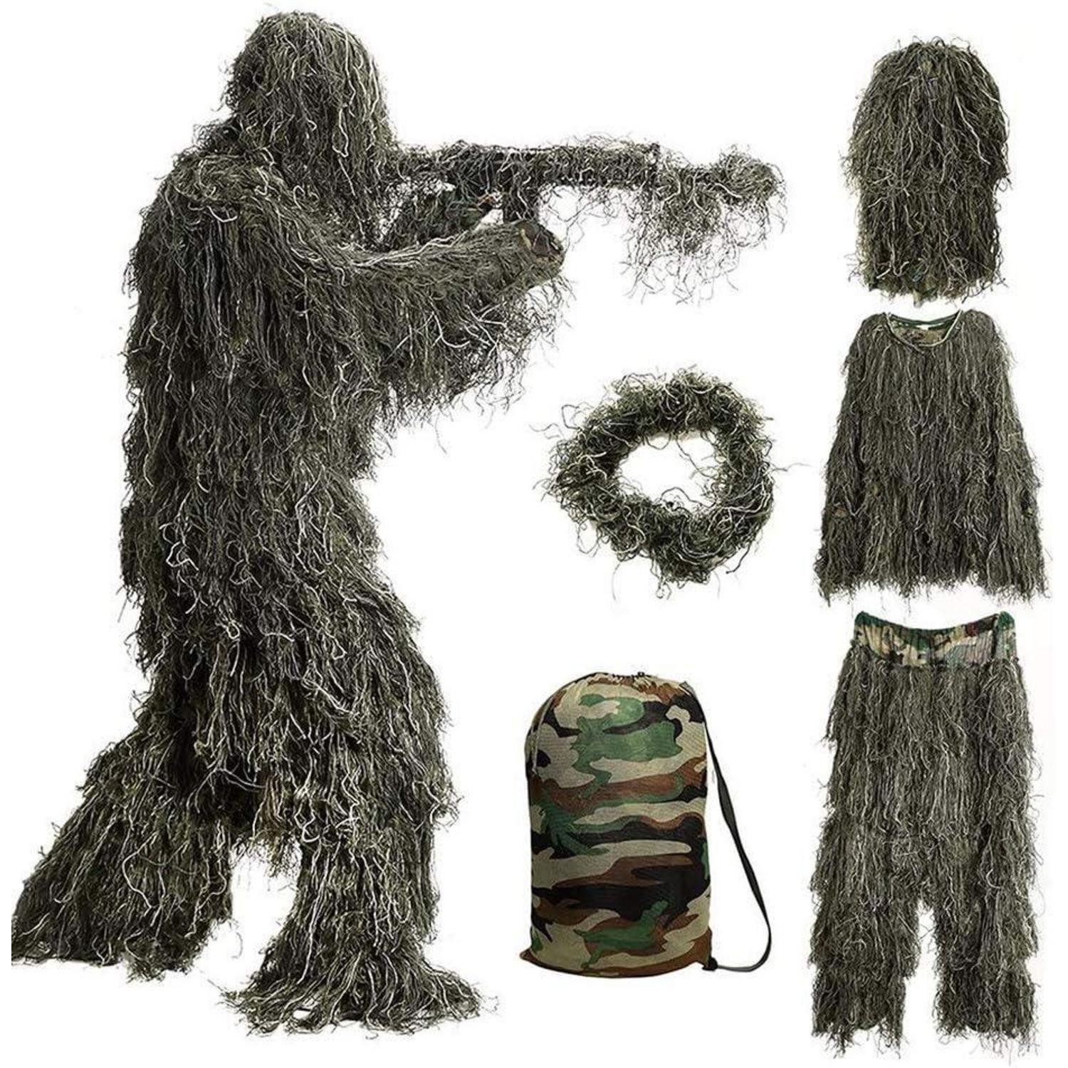 LuxusKollektion Campingstuhl Ghillie Suit Tarnanzug Jagd Camouflage Set Tarnkleidung Wald Wüste