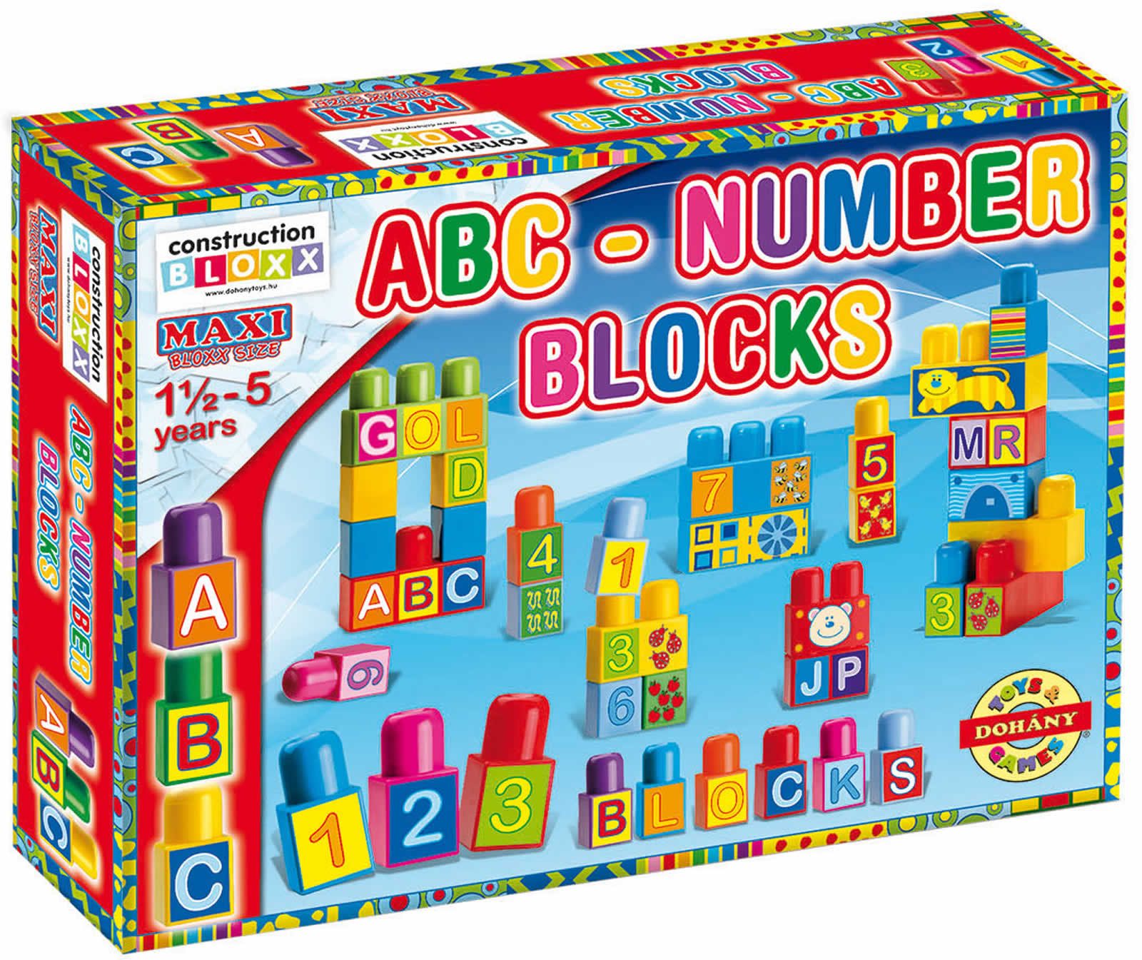 Dohany Maxi Bloxx Steckbausteine Bauklötze ABC Zahlen Spielbausteine, (64 St) – Bild 2 von 4