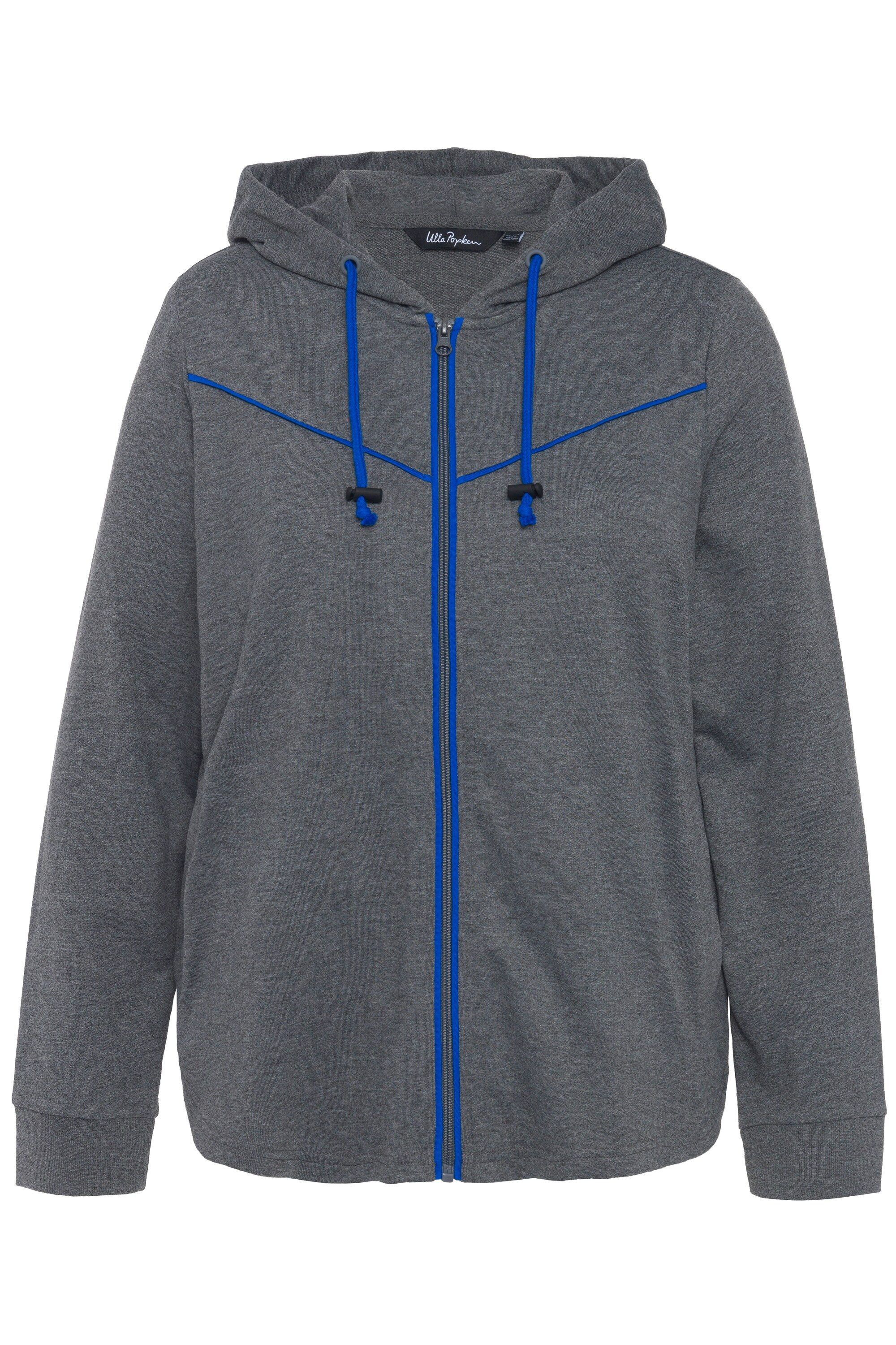 Ulla Popken Sweatjacke Sweatjacke Piping Kapuze günstig online kaufen