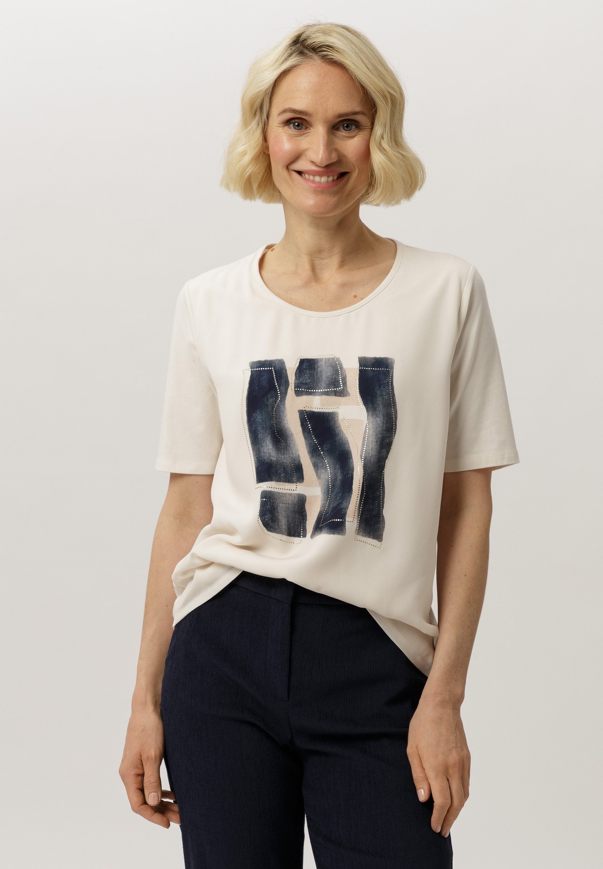 FRANK WALDER Kurzarmshirt mit Motivprint