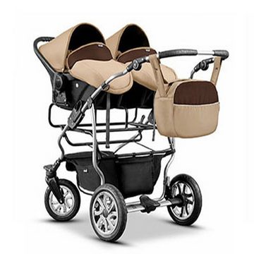 Elcar Zwillings-Kombikinderwagen City Twin 4 in 1 inkl. Sportsitze, Autositze und Zubehör in 19 Farben