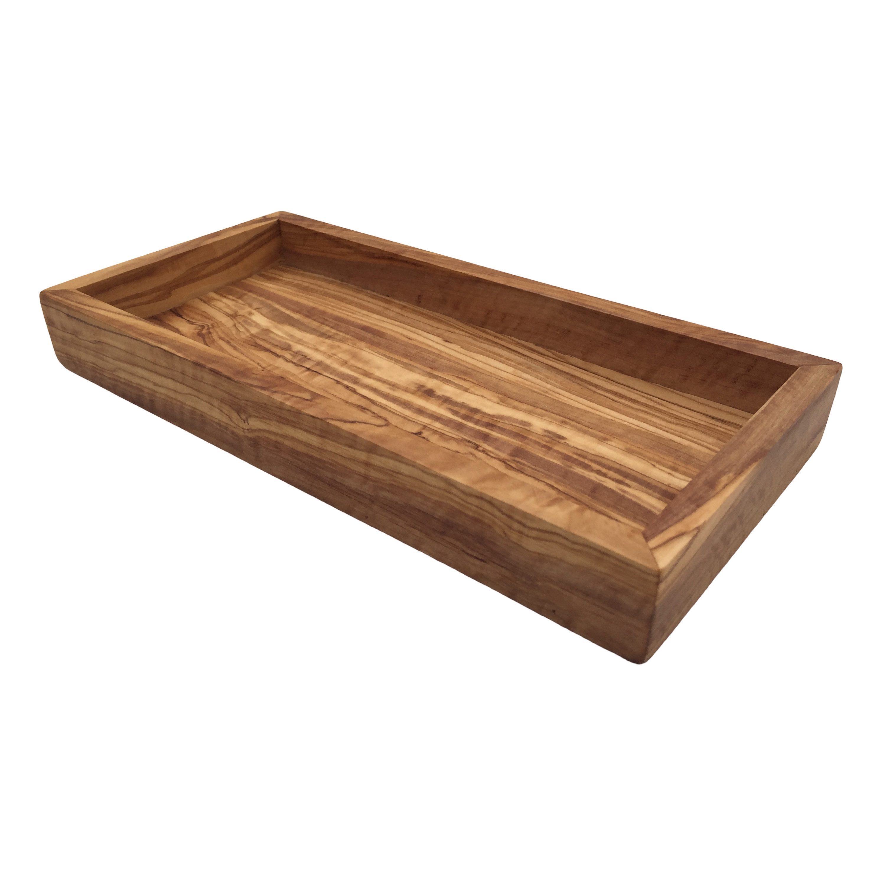 medina mood Tablett "My Day" 25 x 12 x 3 cm, rechteckige Ablage aus Olivenholz, (1-tlg)