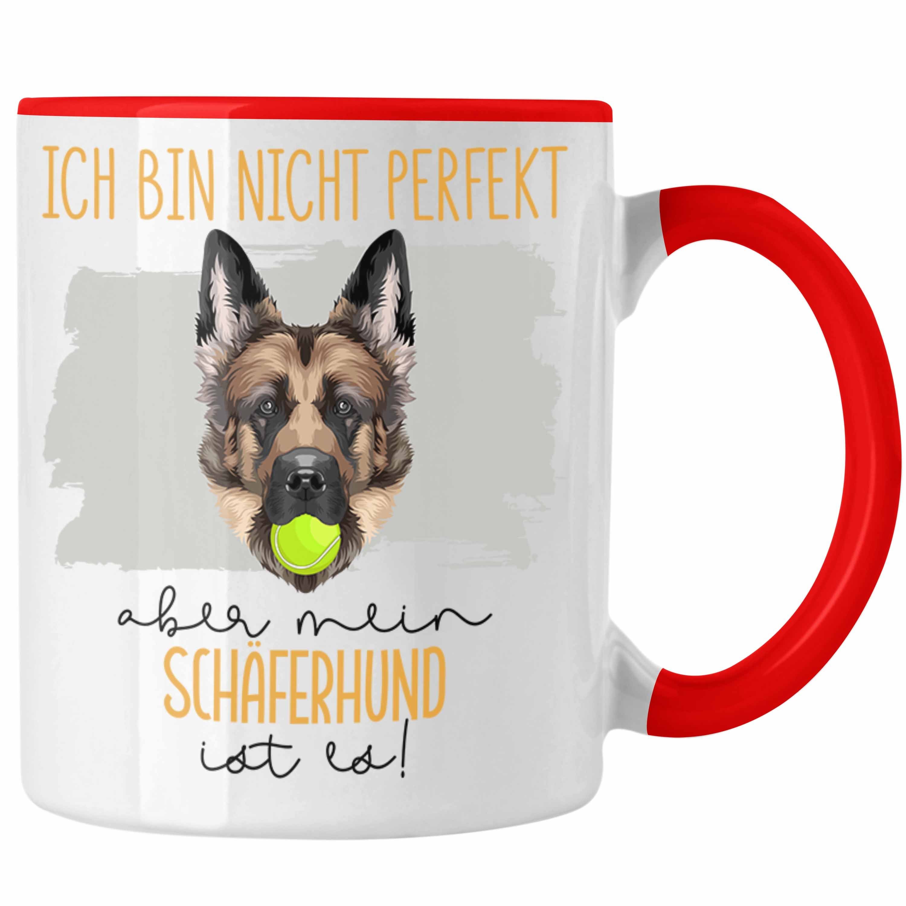 Trendation Tasse Schäferhund Besitzer Tasse Geschenk Lustiger Spruch Geschenkidee Besit Rot