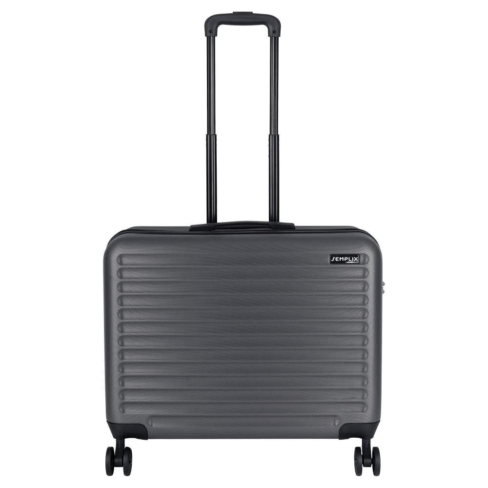 Semplix Nähmaschinen-Trolley - Transportkoffer (M / stahlgrau / Hartschale)