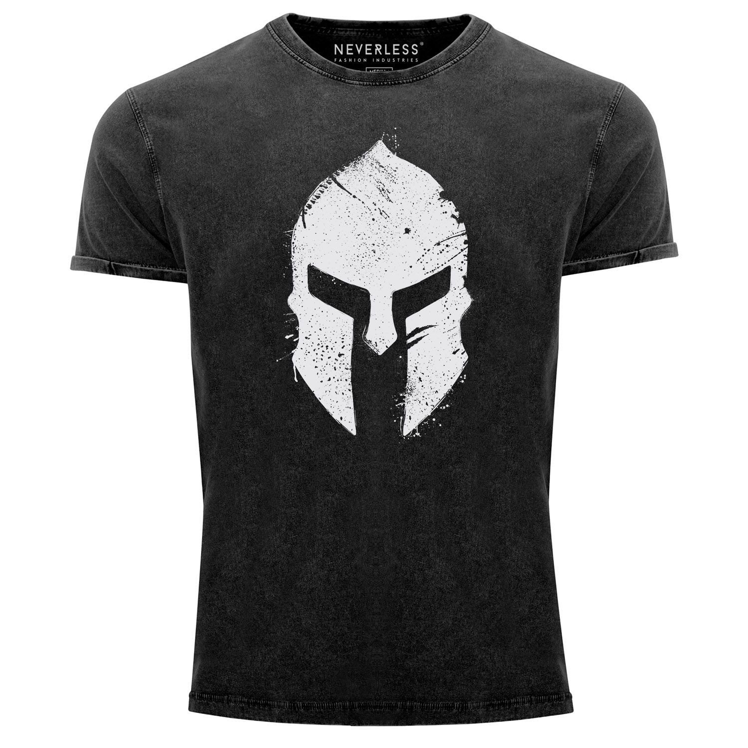 Neverless Print-Shirt Herren Vintage Shirt Print günstig online kaufen