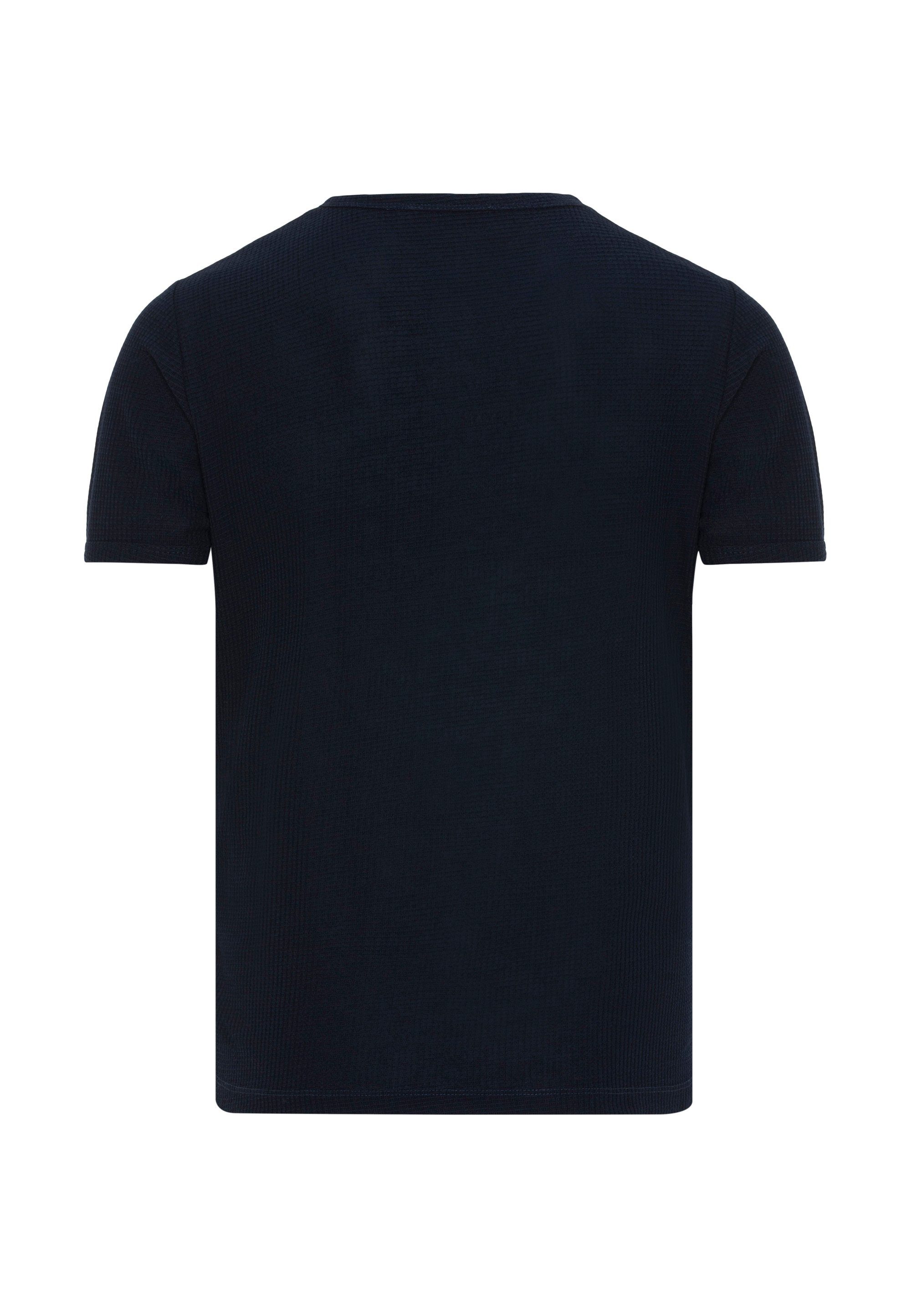 RedBridge T-Shirt Wallasey mit stylischer Knopfleiste dunkelblau