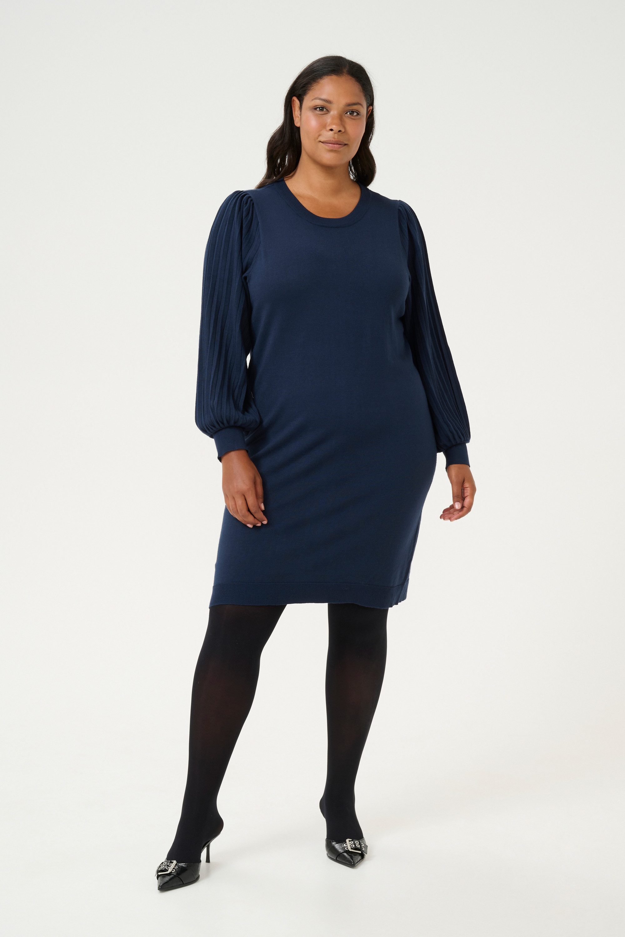 KAFFE Curve Strickkleid Kleid KCjessie Große Größen günstig online kaufen