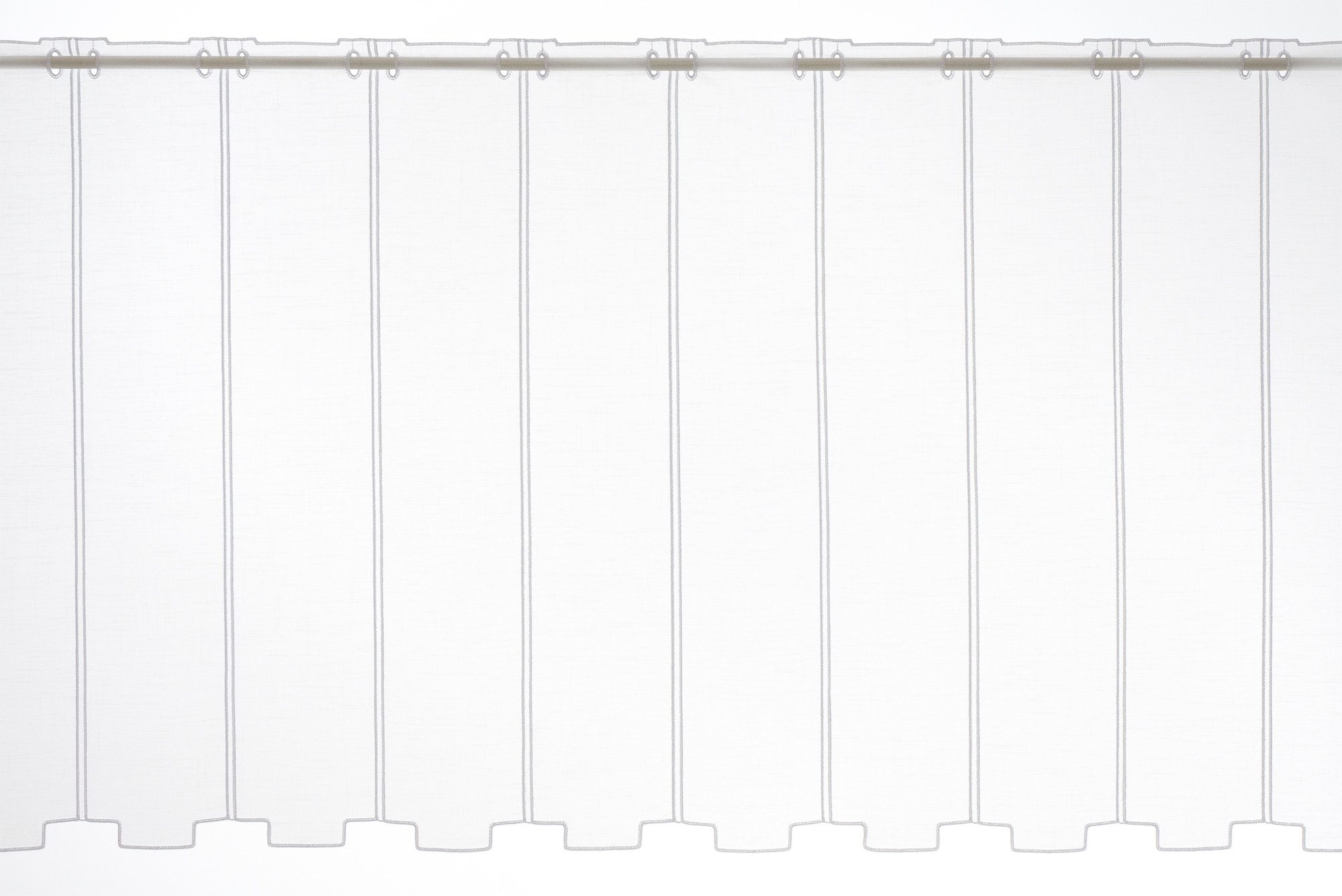 Gardinen Kranzusch Scheibengardine schlichte Stufen (1 St), Stangendurchzug, transparent, Stablöcher,transparent,verschiedene Höhen, Breiten, Farben
