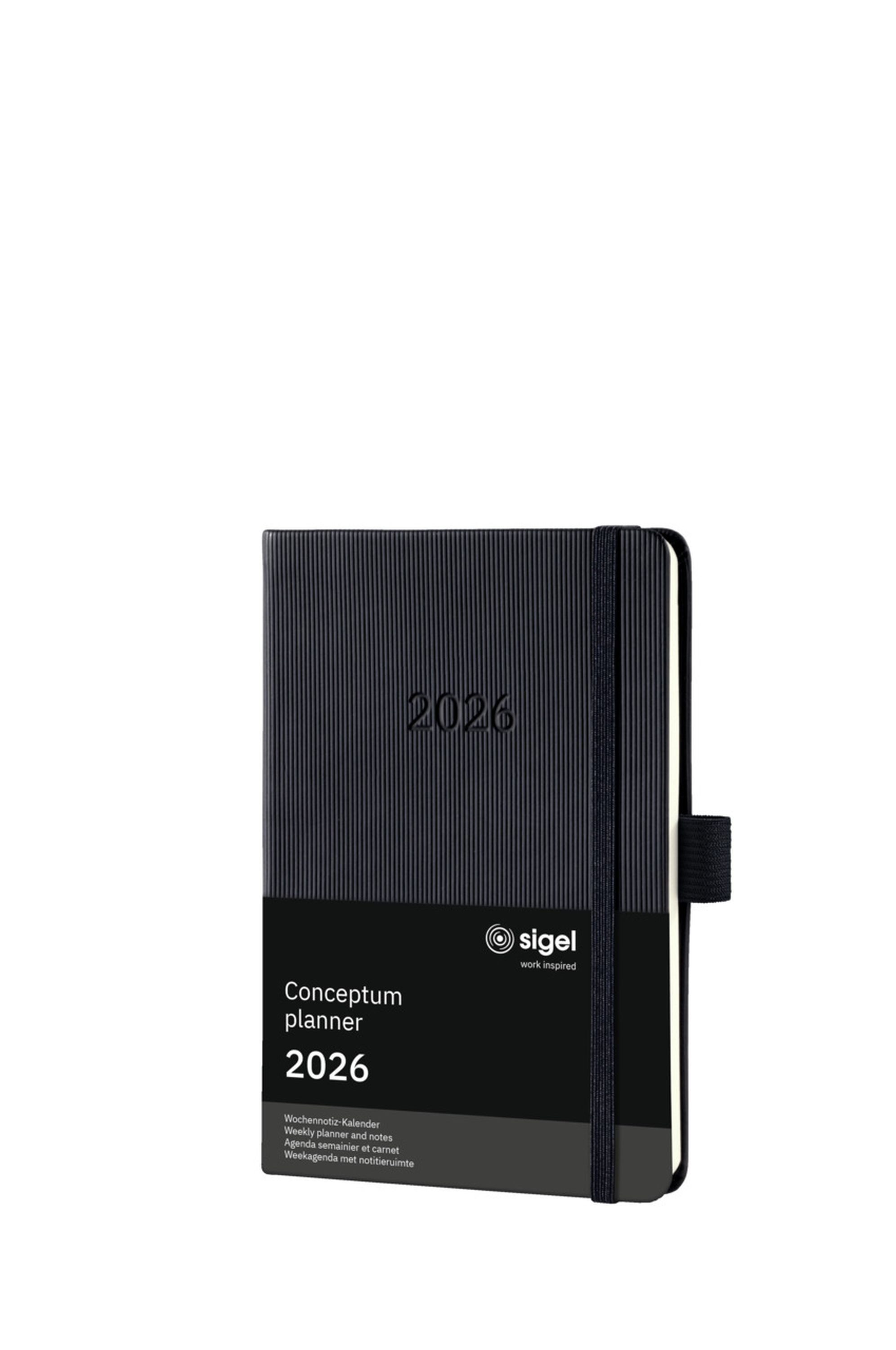 Taschenkalender SIGEL C2615 Wochennotiz-Kalender Conceptum 2026, ca. A6, Hardcover