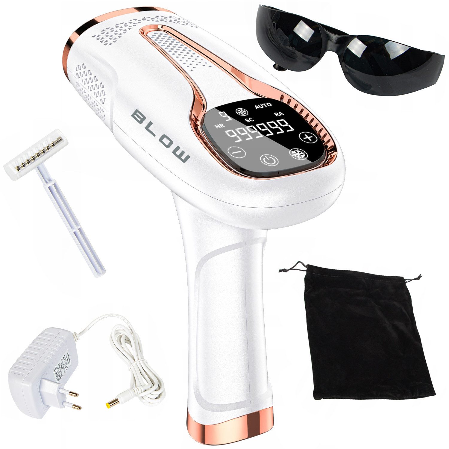 BLOW Haarentfernungsgerät Ice Cool mit 9 Stufen 44-480#, integrierter UV-Filter, automatischer Blitzmodus