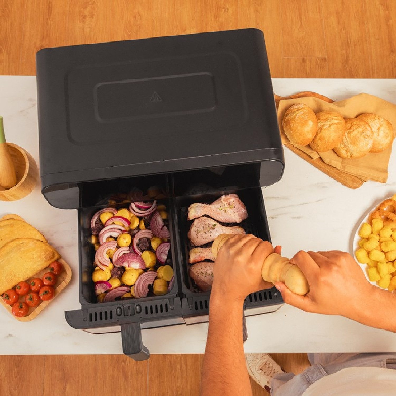 Cecotec Heißluftfritteuse, 2800 W, Cecofry Advance 9000 Inox