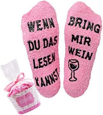 Rocking Socks ABS-Socken Wenn du das lesen kannst Socken für Frauen - lustiges Geschenk Wein Geschenkartikel