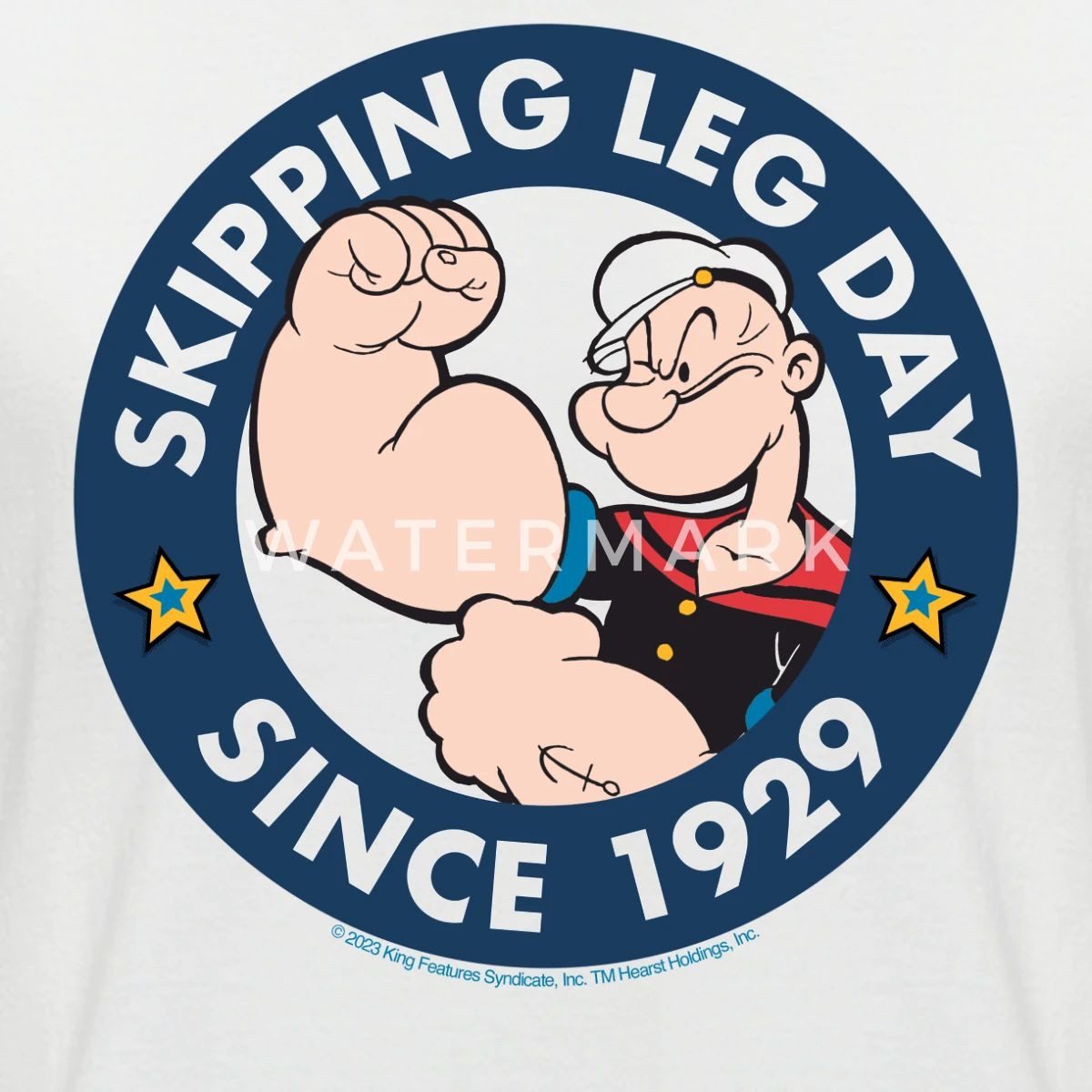 Spreadshirt T-Shirt Popeye Skipping Leg Day Since 1929 Herren Baseball Shirt (1-tlg)