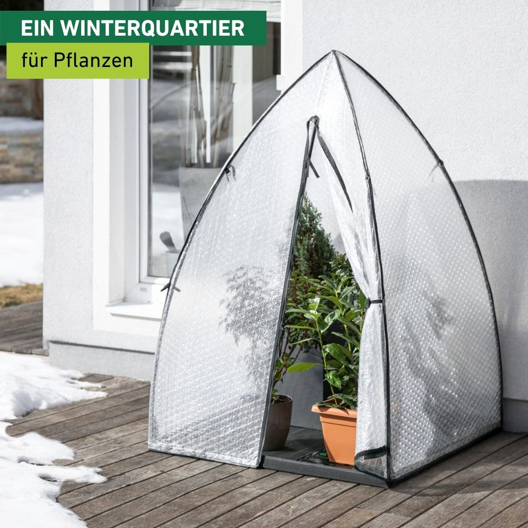 Windhager Winterschutzvlies Yukon, Winterschutzzelt für Pflanzen, (1-St), Winterquartier für Garten, Balkon, Terrasse 1,8 m hoch