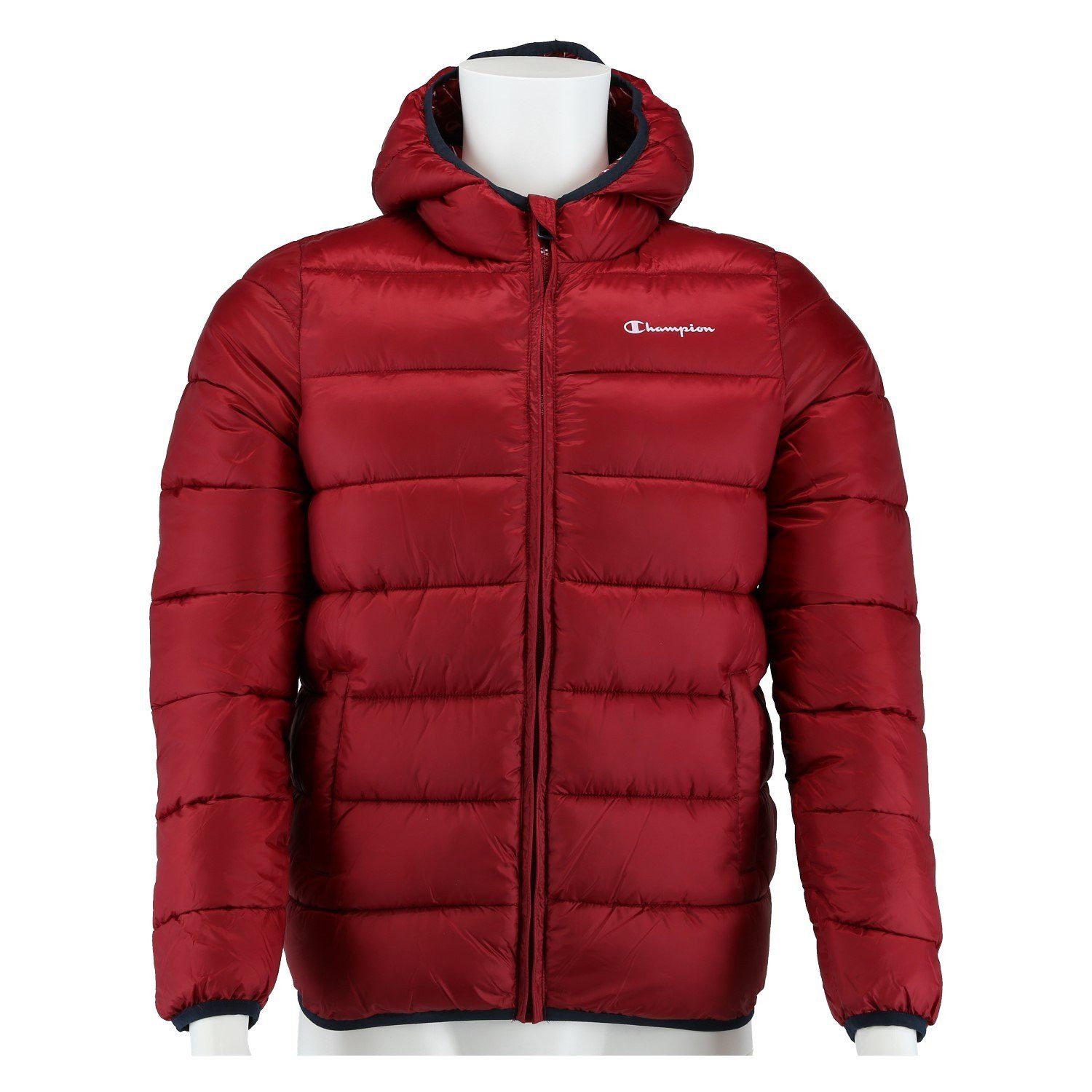 Champion Funktionsjacke Steppjacke (wattiert mit Kapuze) dunkelrot Kinder