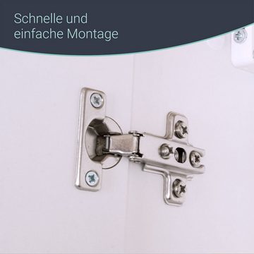 BADEDU Badezimmerspiegelschrank ARC Spiegelschrank mit zusätzlicher Ablage