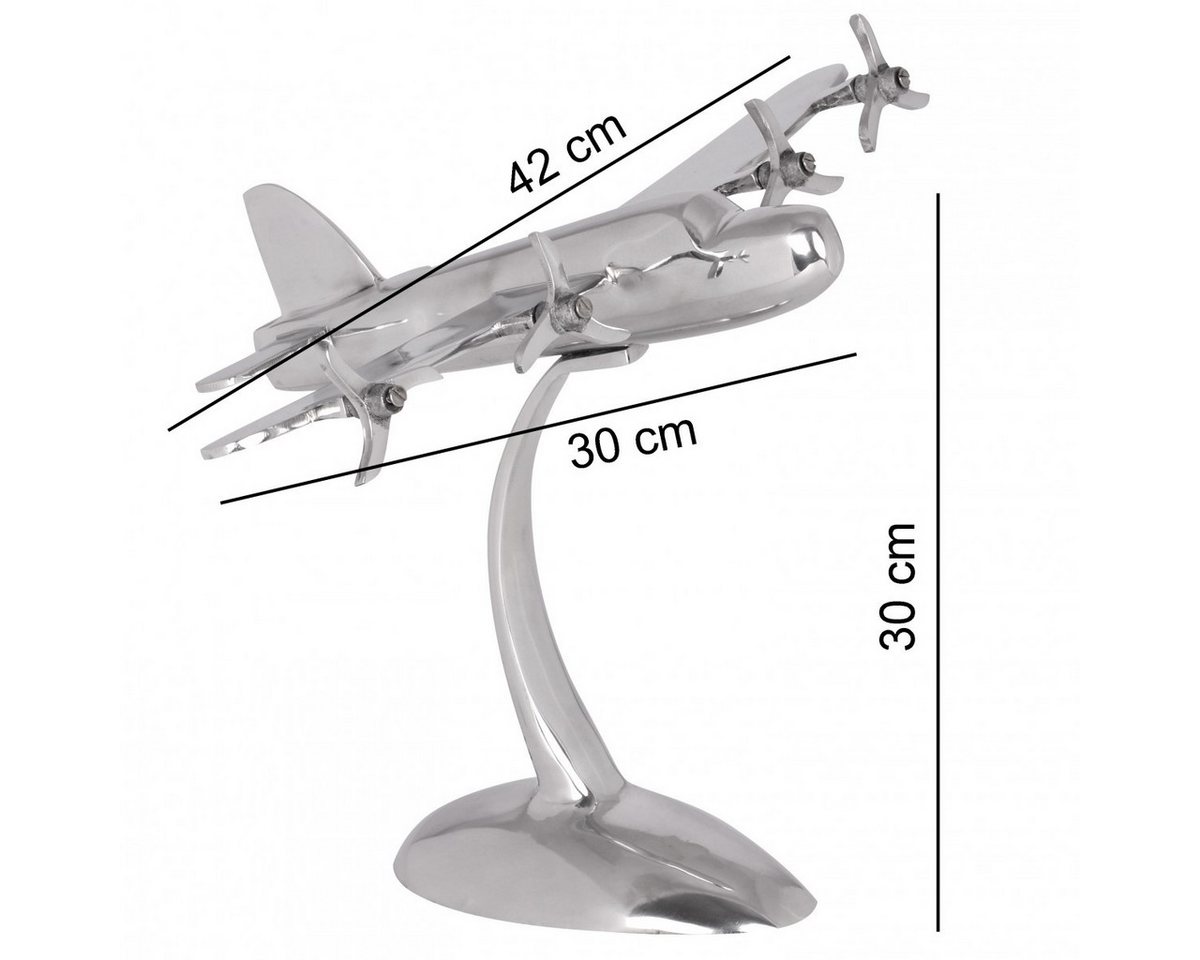 Thumbnail - tinkaro Blumentopf ALI Aluminium Flugzeug Propeller Silber (1 St)