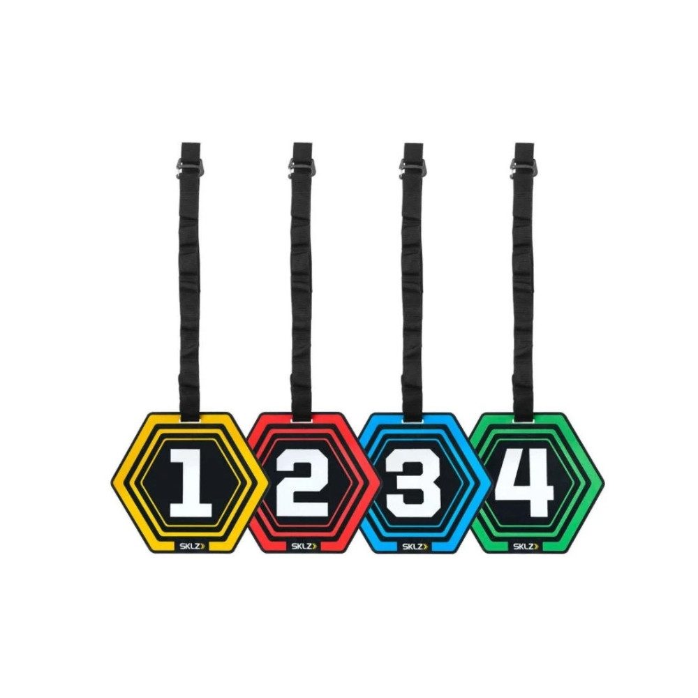 SKLZ Trainingshilfe Reactive Agility Targets - Nummeriert - 4 Farben - 4 Stück