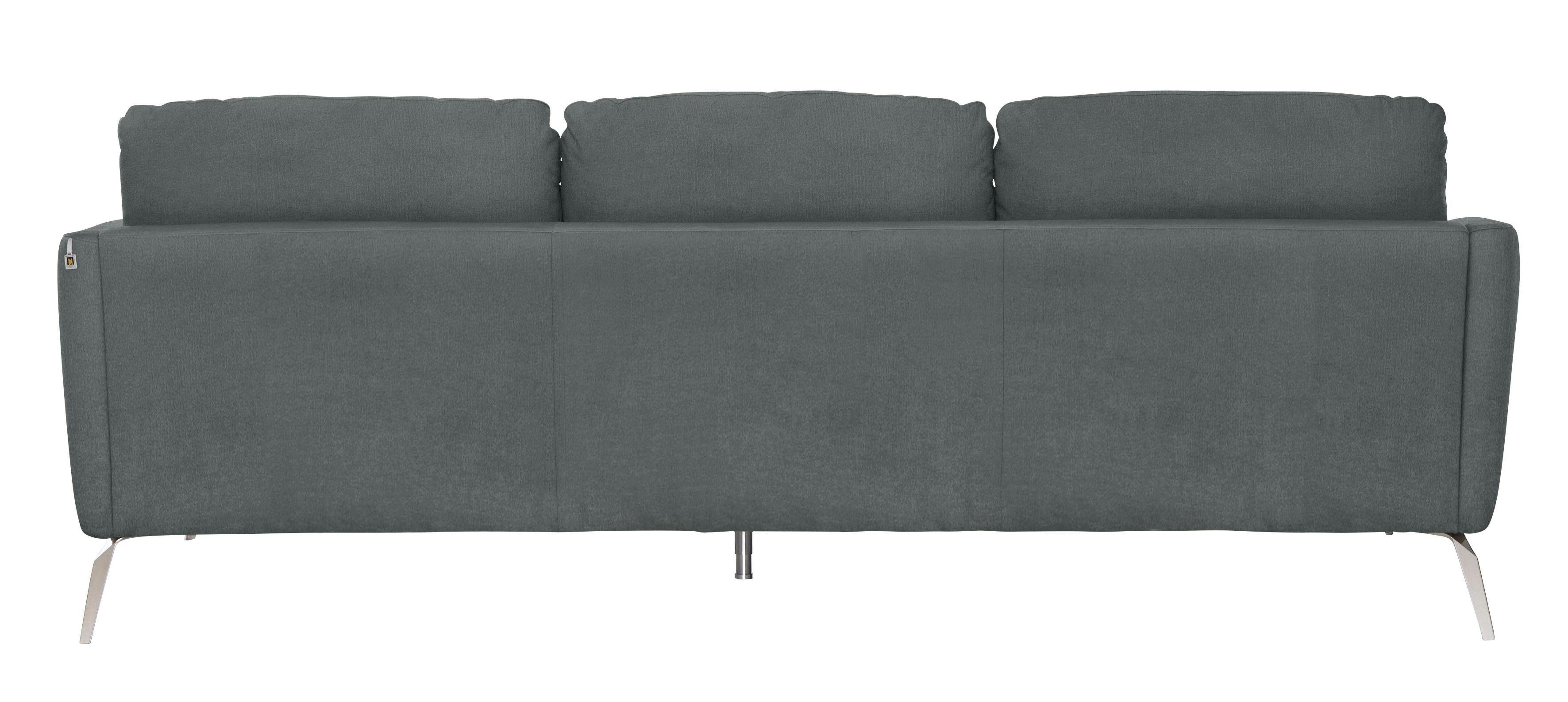 dekorativer W.SCHILLIG mit Sitz, Füße Heftung Big-Sofa Chrom im softy, glänzend