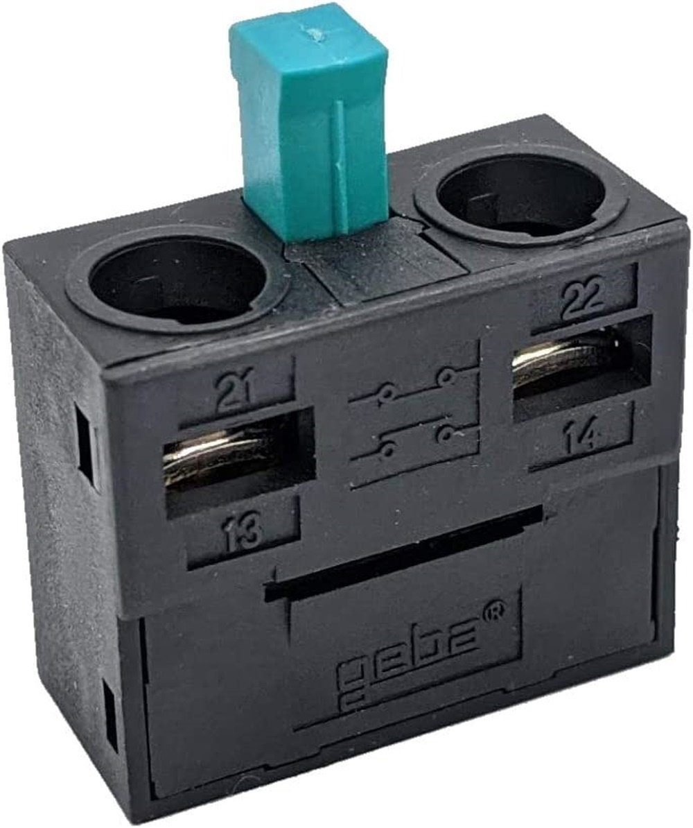 geba Schalter M-1T/1 Mikrotaster Schalteinsatz Schlüsselschalter Grüner Stößel (1-St), Schliesser
