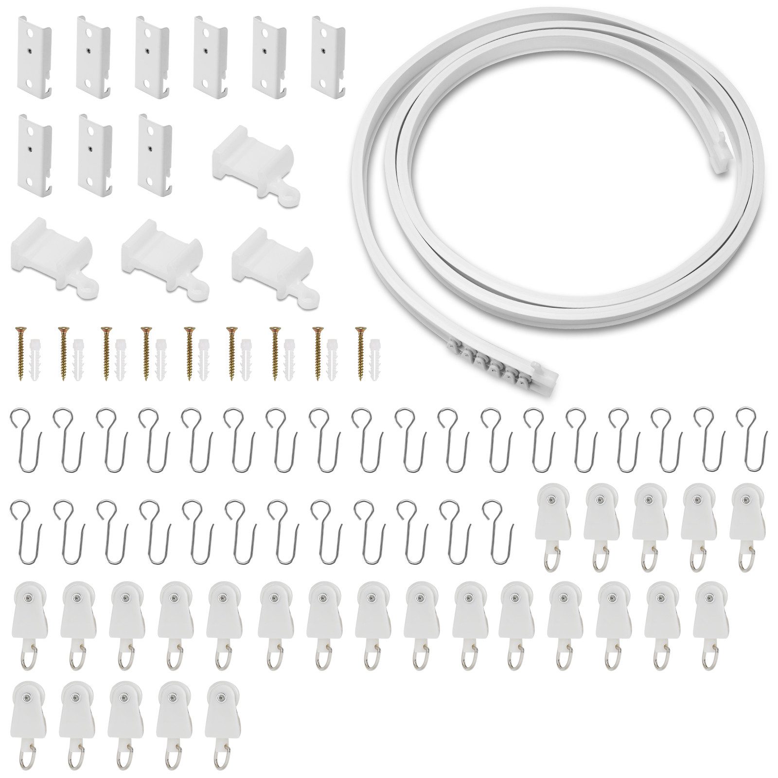Clanmacy Gardinenschiene Gardinenschiene Biegbar Flexibel Vorhangschiene,3M günstig online kaufen