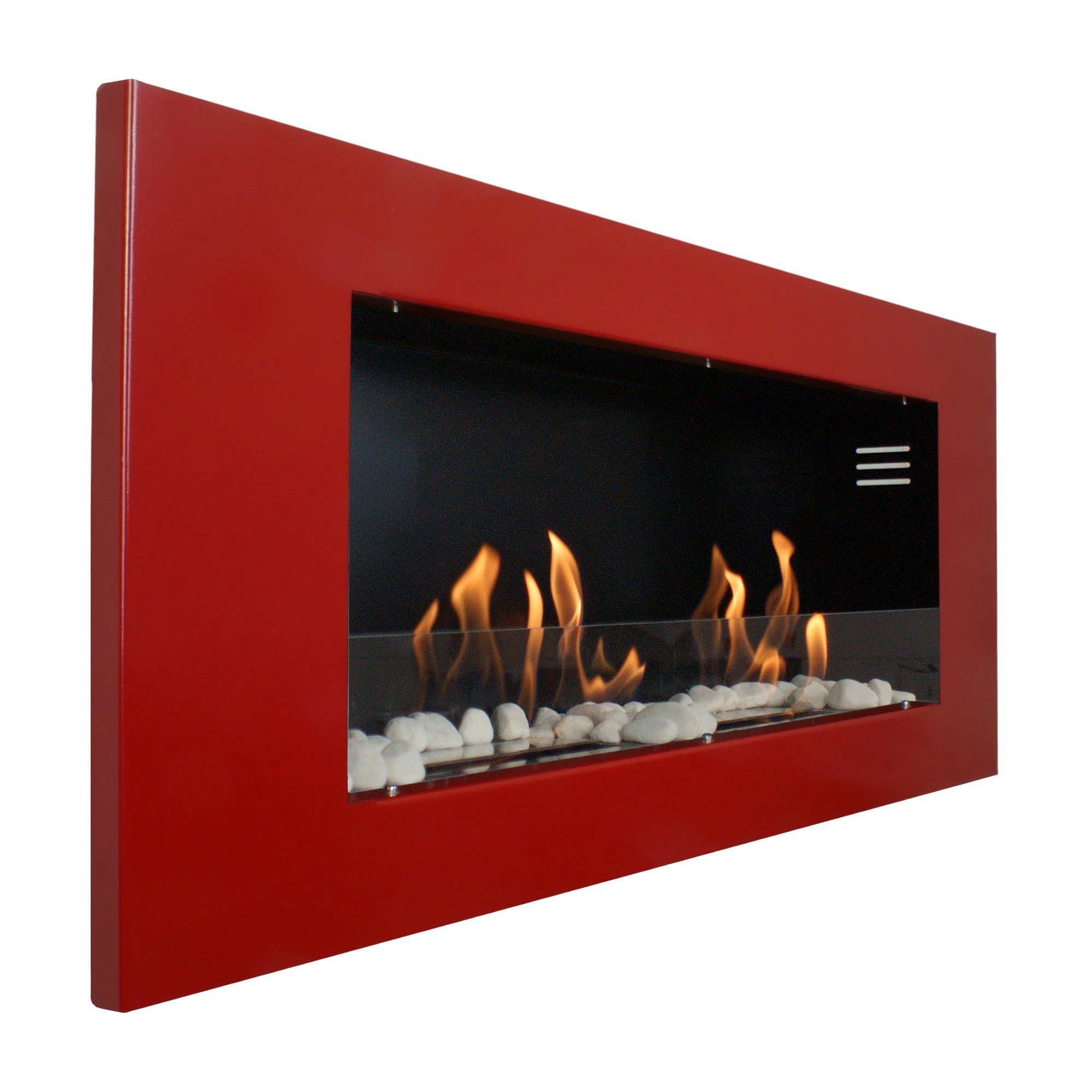 Kaminbau Mierzwa Echtfeuer-Dekokamin Aurora (Luxus Royal, Brenngel & Bio-Ethanol Kamin inkl. 2 regulierbare Edelstahl Brenner), Farbwahl, Gelkamin, Ethanolkamin, Kaminofen, Wandkamin