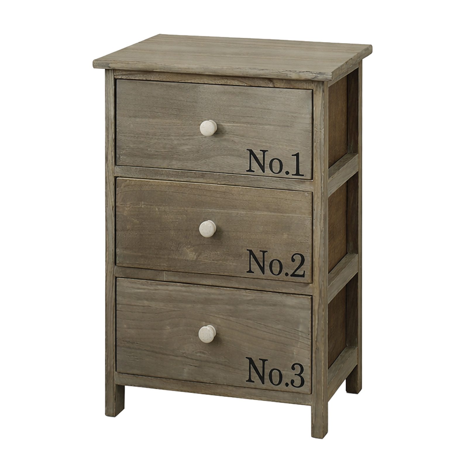 HTI-Living Kommode Melia 3 Schubladen Numbers Sonoma (Stück, 1 St., 1 Kommode)