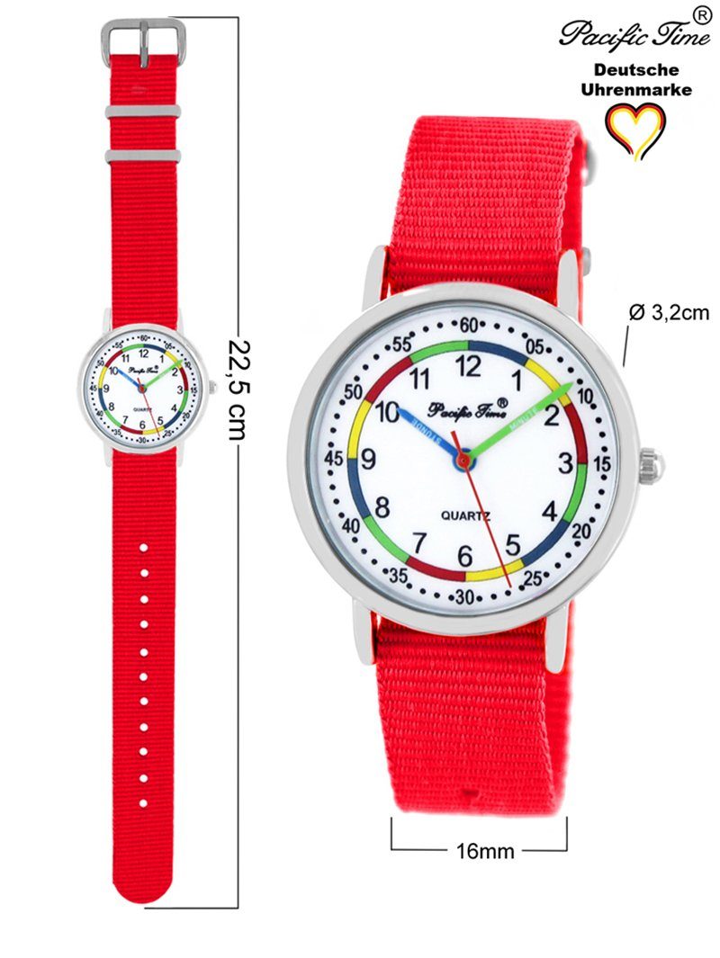 - Pacific Mix Gratis First Design rot Armbanduhr Lernuhr Kinder Match und Quarzuhr Versand Time Wechselarmband,