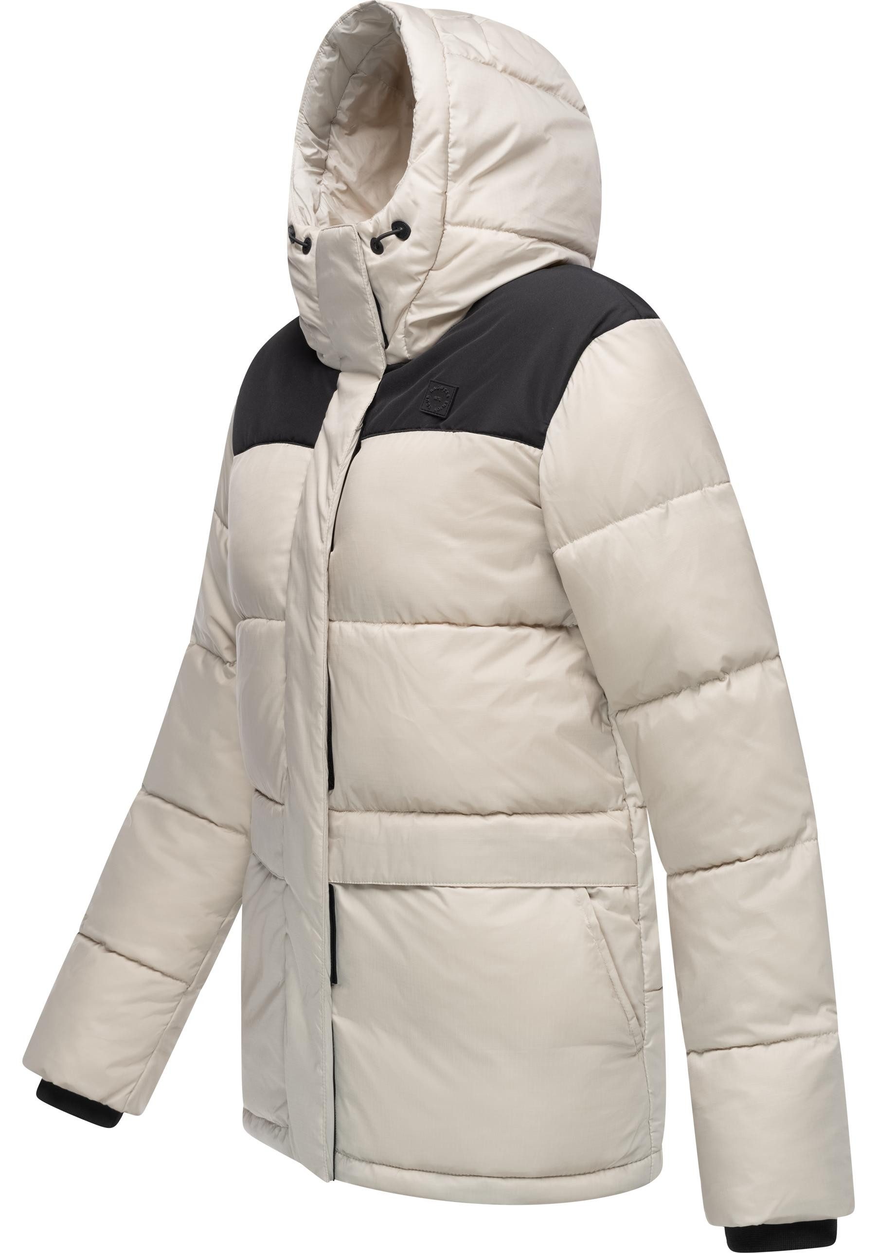 Ragwear Anorak Wikesh stylische Winter Steppjacke mit Colourblocking