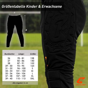 Catch & Keep Torwarthose Gepolsterte Torwarthose lang (1er Pack) Gepolstert, Atmungsaktiv