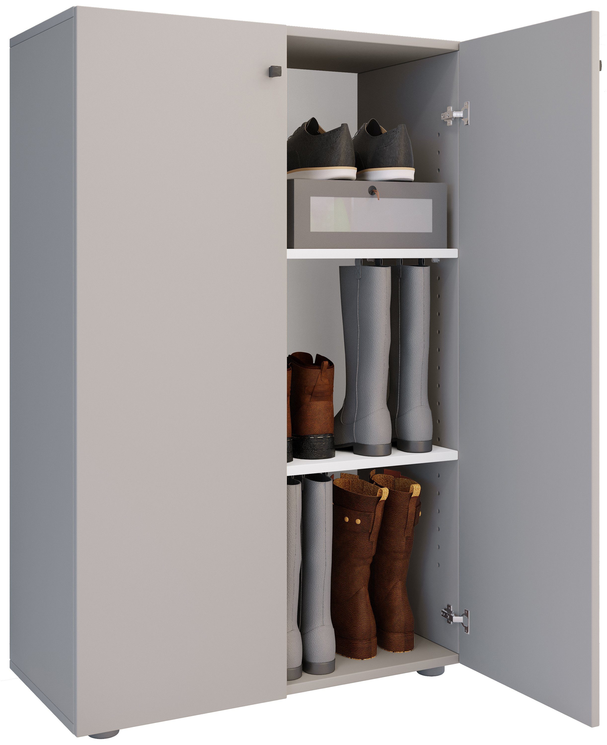 VCM Schuhschrank Schuhkommode Lona H. 110 x B. 70 x T. 39 cm