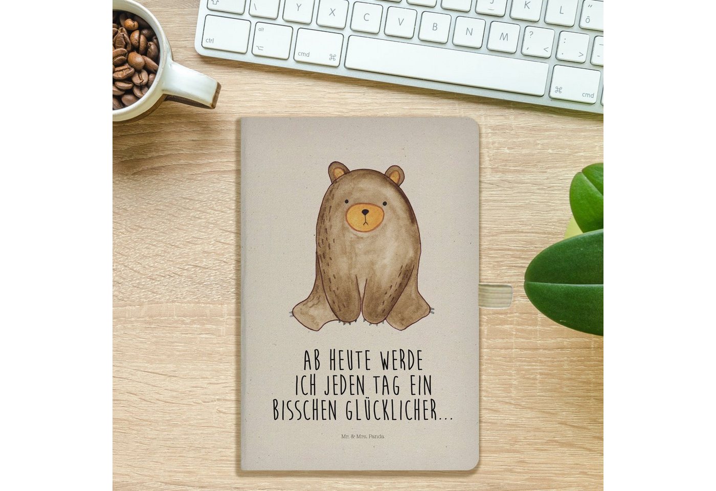 Thumbnail - Mr. & Mrs. Panda Notizbuch Bär sitzend - Transparent - Geschenk, Journal, Schreibheft, Skizzenbu Mr. & Mrs. Panda, Hochw...