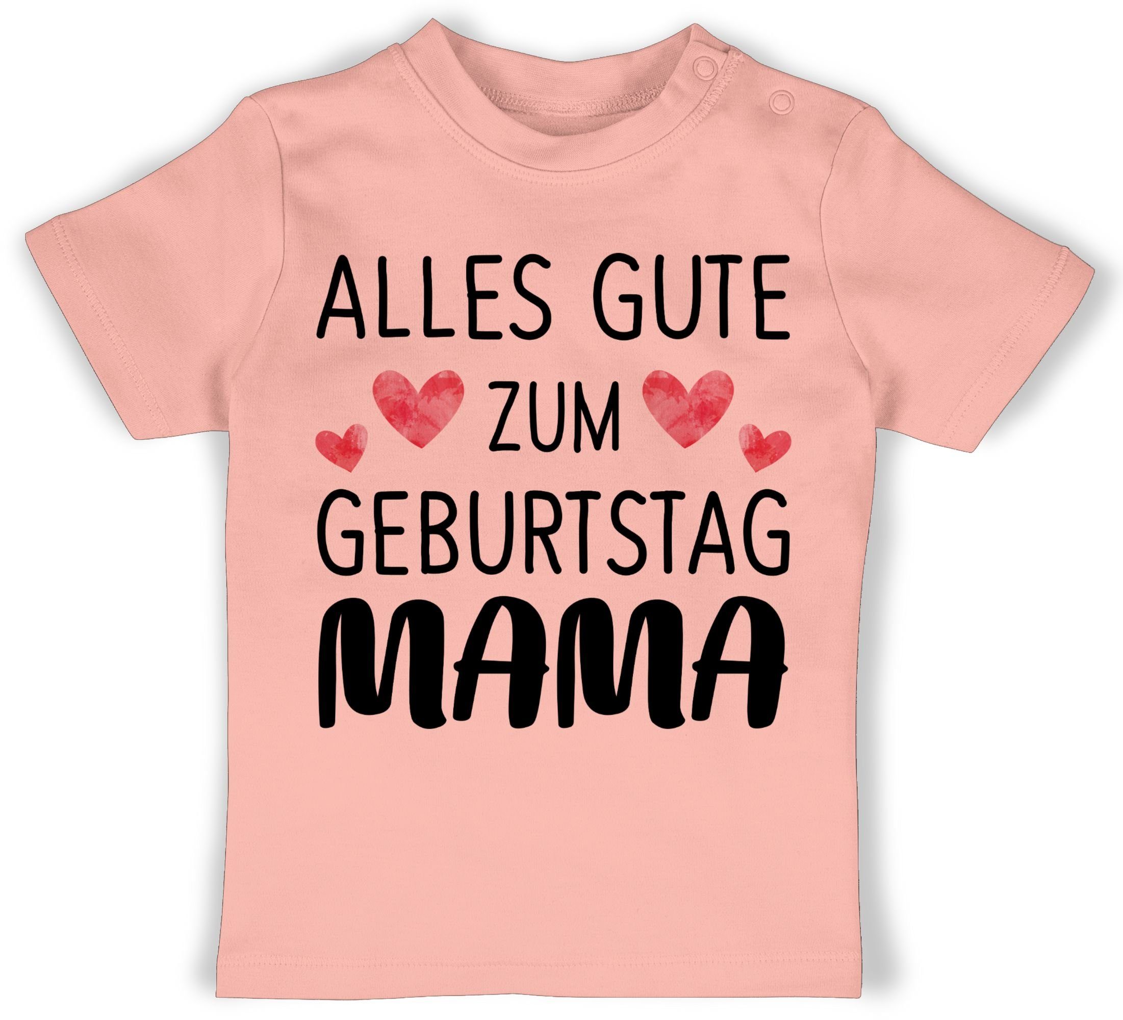 Shirtracer T-Shirt Alles gute zum Geburtstag Mama Mama Geschenk Tochter & Sohn Baby 3 Babyrosa