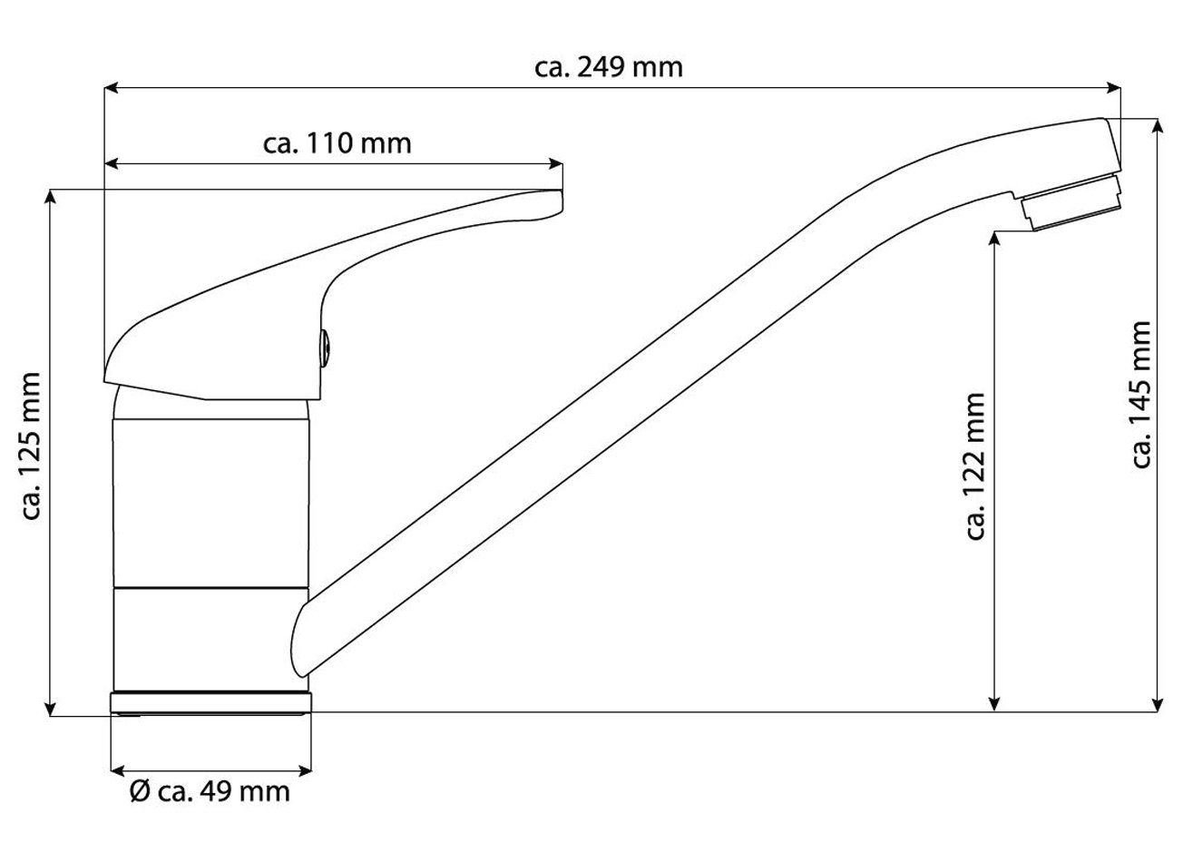 Vereg Spültischarmatur ROM Niederdruck, Einhebelmischer, Küchenarmatur, günstig online kaufen